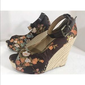 Chinese Laundry Open Toe Wedge Brown Sandals 9M